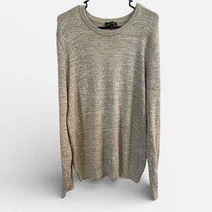 Men’s Express Cream Knit Sweater – XL – 100% Cotton – Classic Crewneck